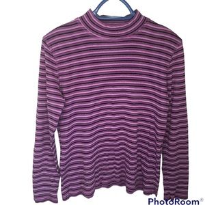 ❤️Northern reflections purple striped long sleeve shirt